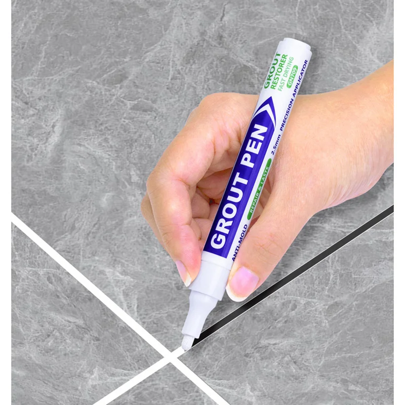 Tile Grout Pen Waterproof Marker Wall Beauty Seam Pen For Tiles Floor Bathroom Decontamination Seam Repair Cleaner Agents Paint