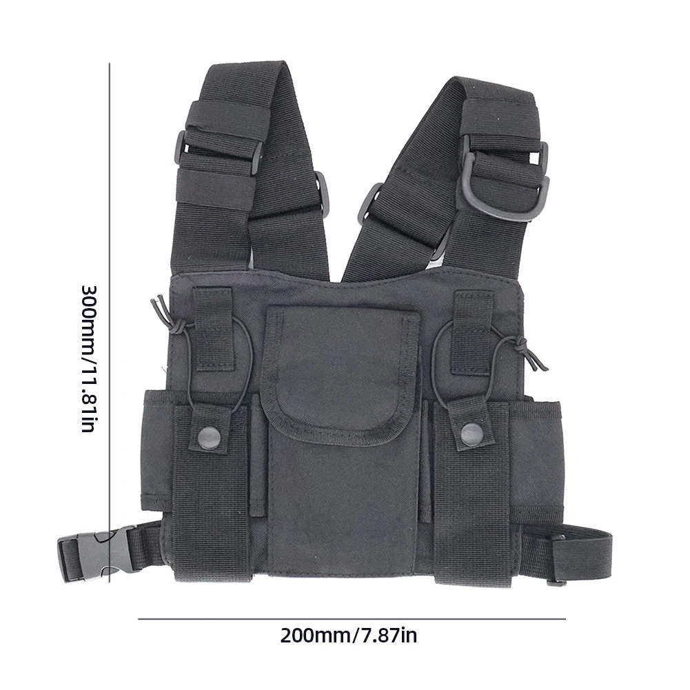 Radio Harness Chest Front Pack Adjustable Strap Outdoor Chest Rig Bag Waterproof for Baofeng UV-5R UV-82 BF-888S Walkie Talkie