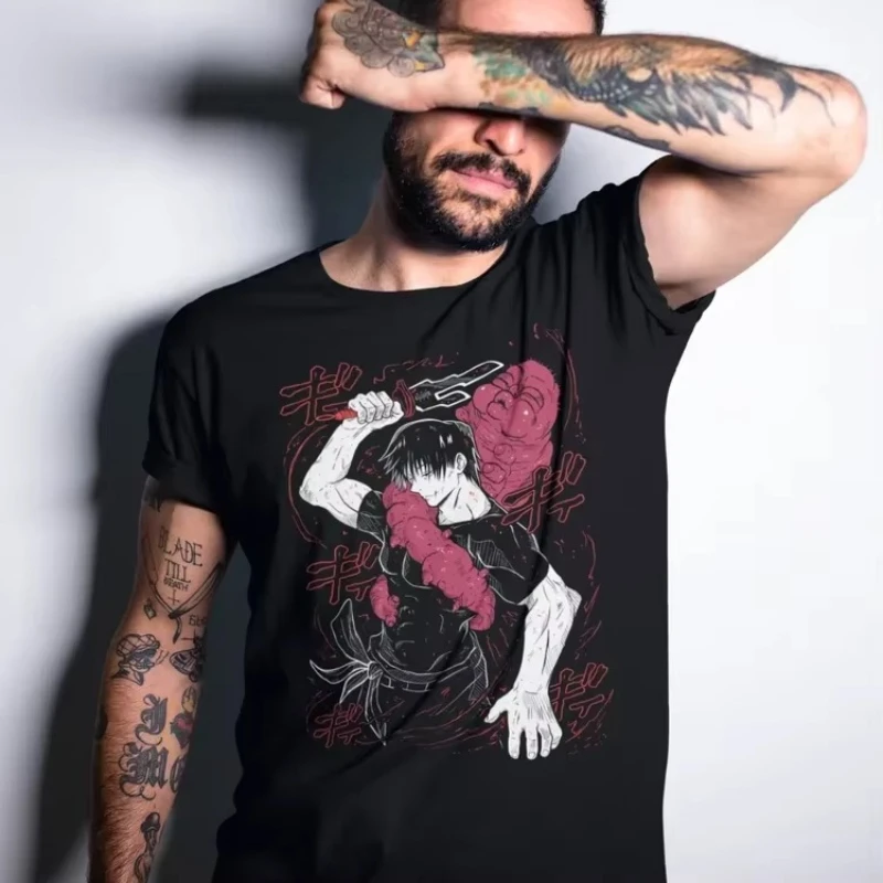 Jujutsu Kaisen Anime Fushiguro Toji Printed T-shirt Men's and Women's T-shirt Men's Top Sports T-shirt 2026 Summer New Tee