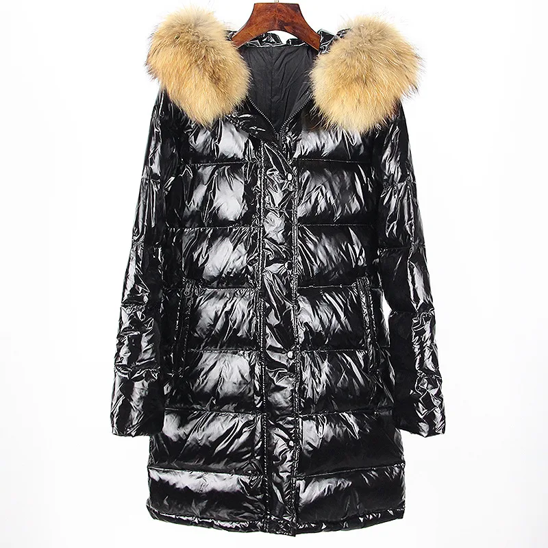 

2025 new winter long down jacket slim and thin thickened women's 90 white duck down comfortable and warm