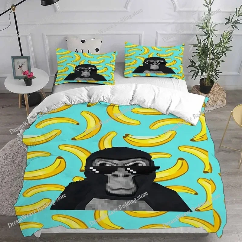 

Gorilla Tag Bedding Set Single Twin Full Queen King Size Bed Set Adult Kid Bedroom Duvet Cover Sets 3D Print Game Bed Sheet Set7
