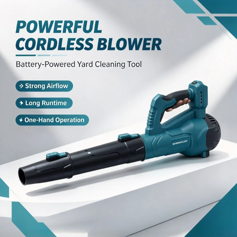 HILDA Electric Air Blower Cordless Power Tools Garden Vacuum Cleaner Dust Computer Collector Handheld forBattery