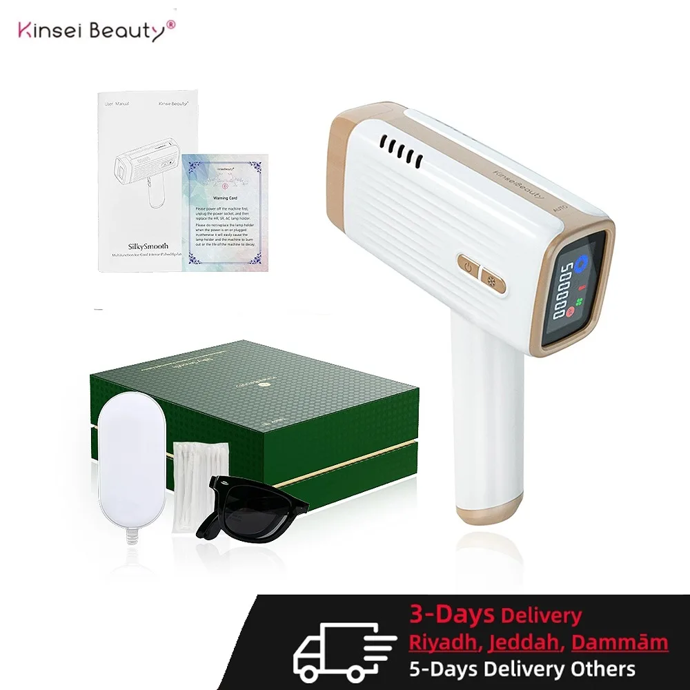 

KinseiBeauty E3 Laser Hair Removal Device Ice Cooling IPL Laser Epilator Painless Portable Body Facial Home Laser for Men Women