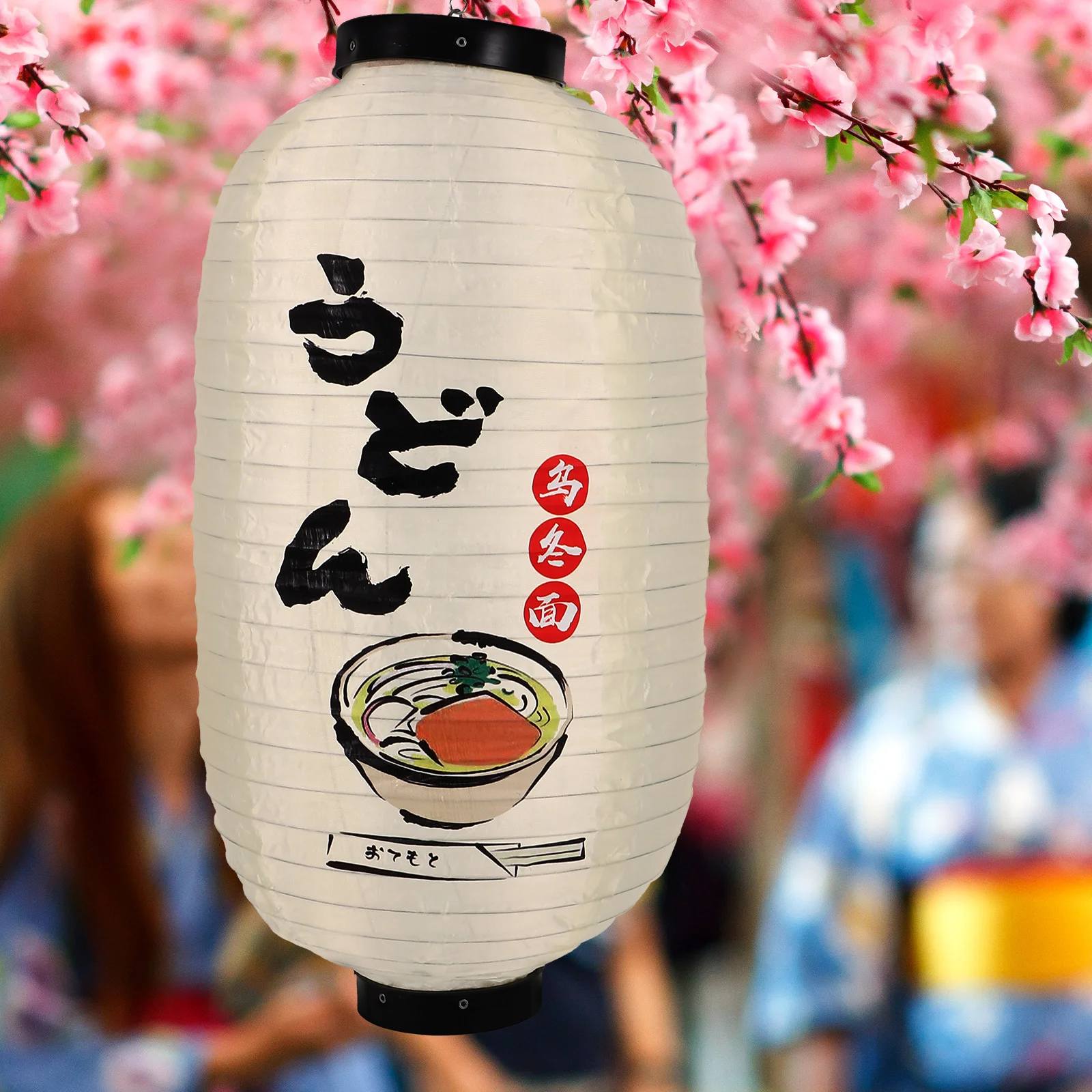 

Japanese Style Lantern Decorative Hanging Restaurant Miniature Paper Lanterns Cherry Blossoms Outdoor Solar Light