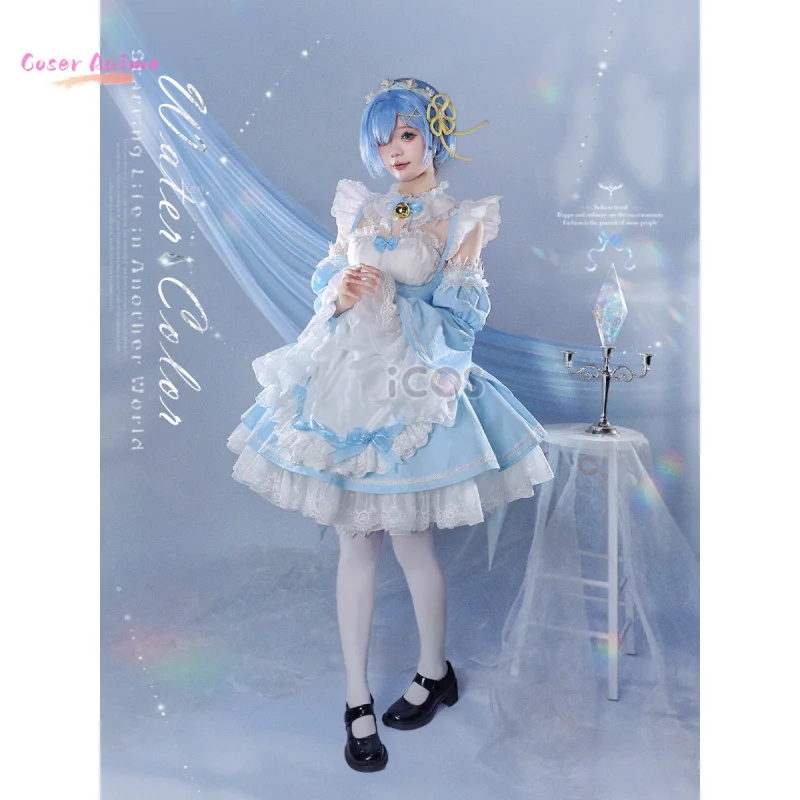 أزياء أنيمي إعادة: الحياة في عالم مختلف من الصفر ريم أزياء تنكرية موحدة لحفلات الهالوين وحفلات الكرنفال وعيد الميلاد ملابس لعب الأدوار #1