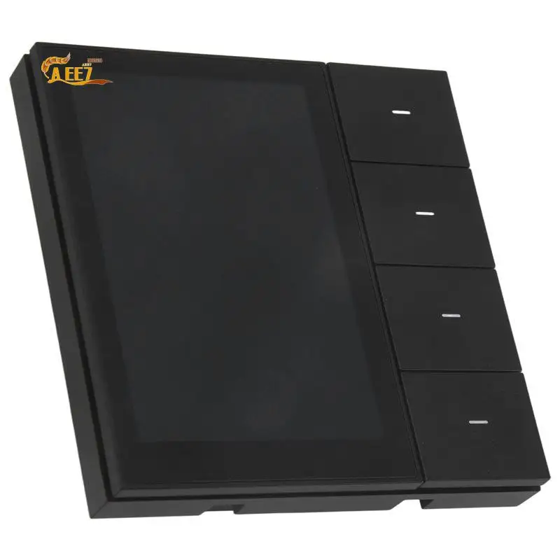 AEE7-3.5 Inch Smart Wall Switch Touch Screen 4 Groups Switch 8-Way Scene Radar Sensor Dimming Switch Curtain Tuya Zigbee
