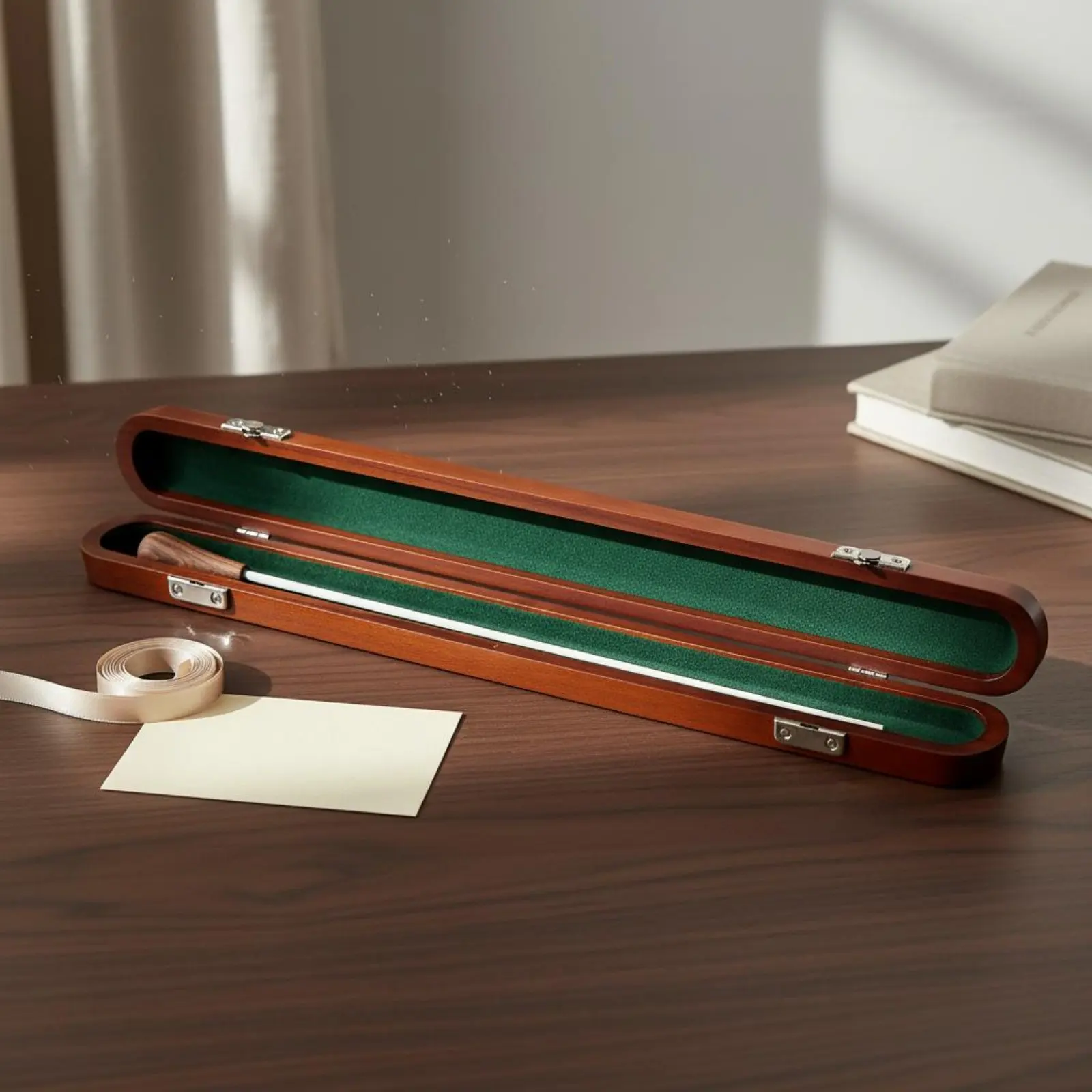 Fiberglass Conductor Baton Lightweight Wooden Baton in Box Music Conductor Stick Easy to Hold Conducting Wand Carrying Case