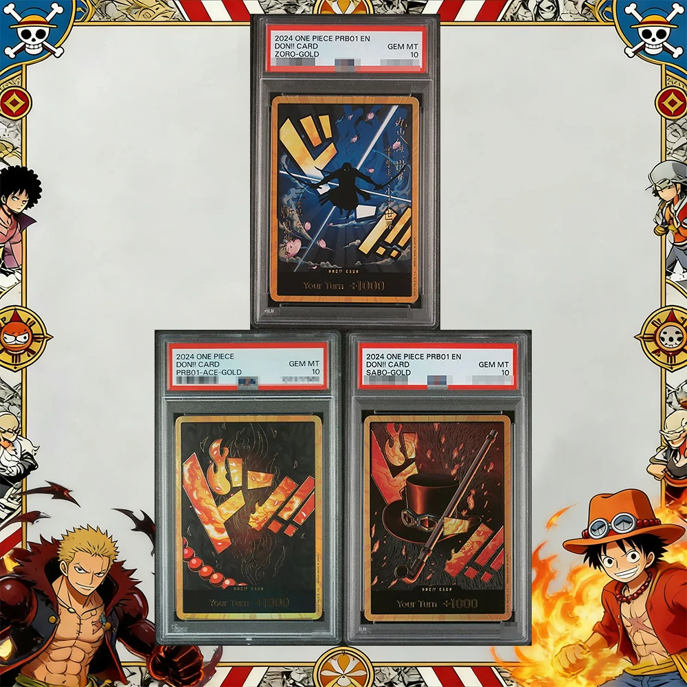 

Коллекционные карты OPCG 2024 года: Прокси-издание Don!! Карта PRB01-ACE-GOLD ZORO-GOLD SABO-GOLD GEM MT 10: Премиальная голографическая этикетка в подарок