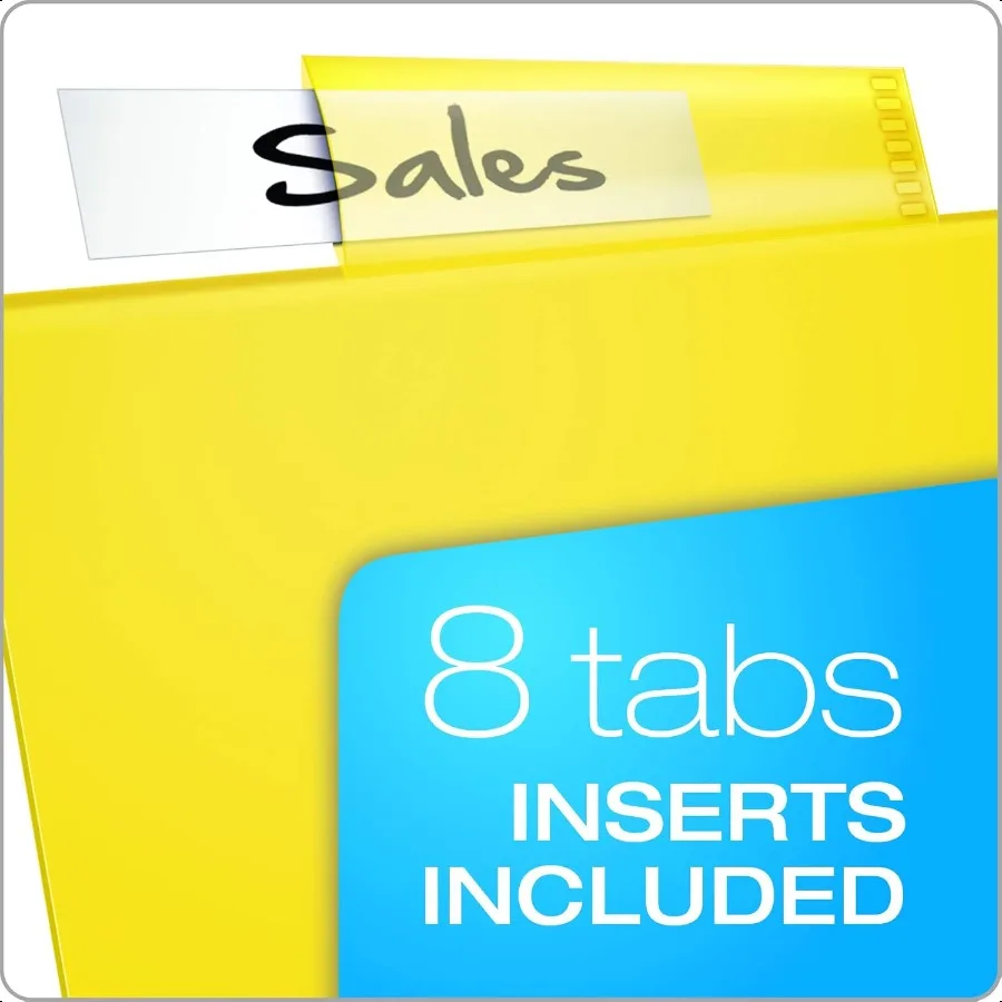 Expanding Plastic Binder Dividers Divider for 3 Ring Binder Flexible Front Expanding Pockets 8 Tab Insertable Multicolor Tabs L