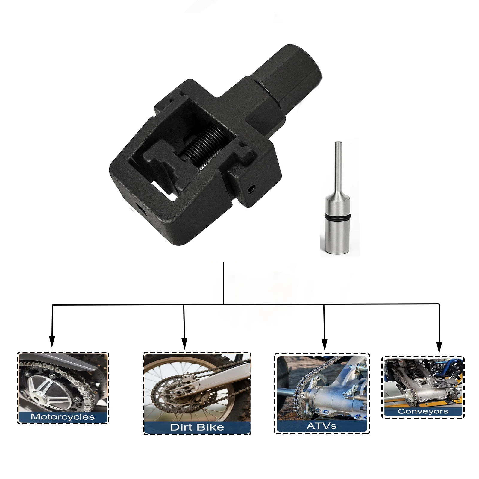

Motorcycle Chain Breaker Riveting Tool DID Style Heavy Duty Motorcycle Bike Chain Breaker Splitter & Link Riveter Tool