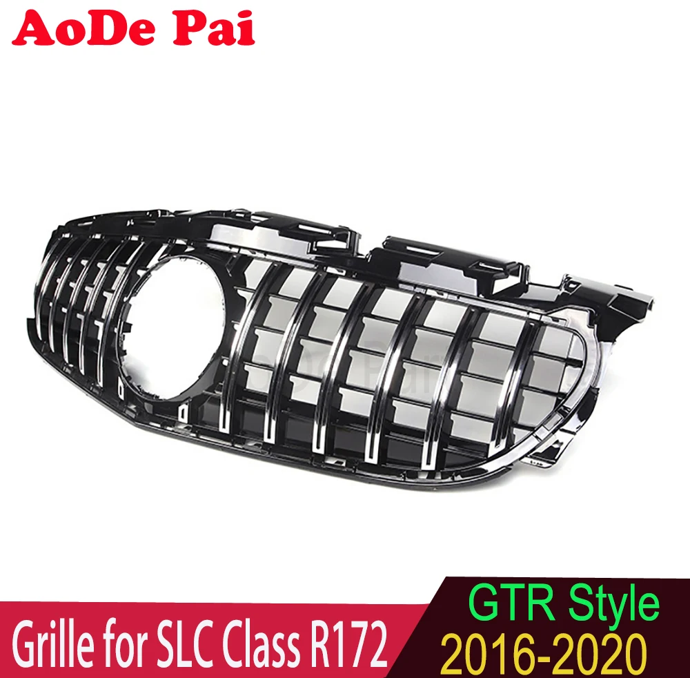 SLC R172 Grille GTR GT Panamericana Style Front Bumper Mesh Hood Grill for Mercedes Benz SLC Class W172 2016-2020 SLC300