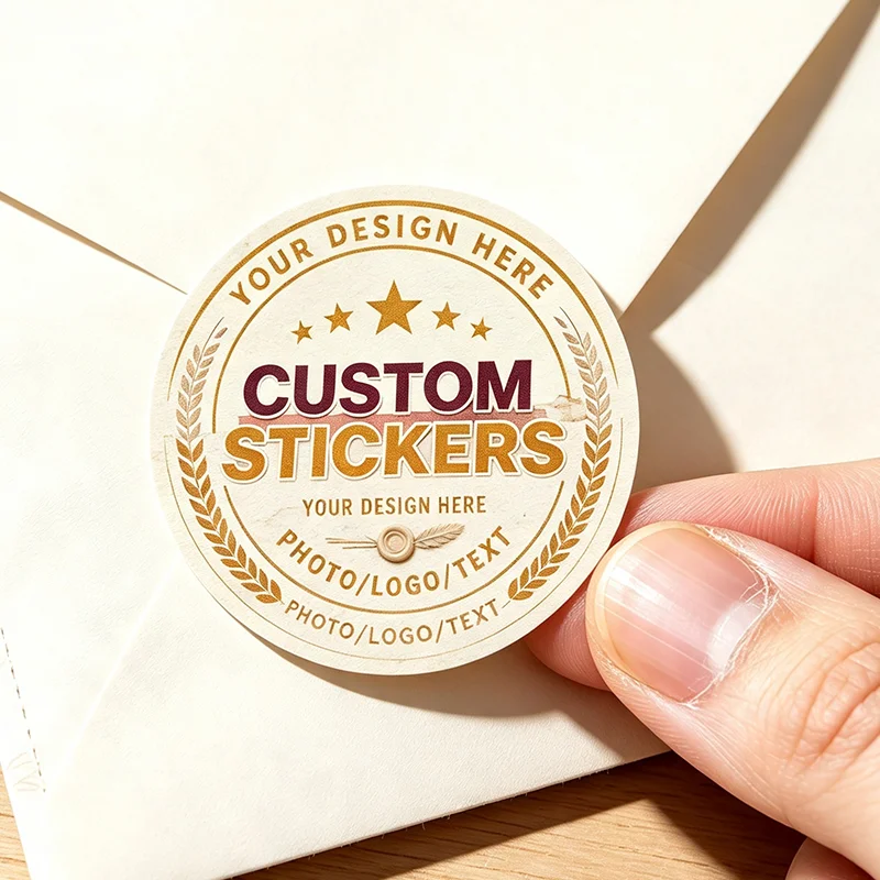 Custom Design Pattern Stickers With Submitted Picture, Practical Self‑Adhesive Labels for School Supplies, Water Bottles & DIY C