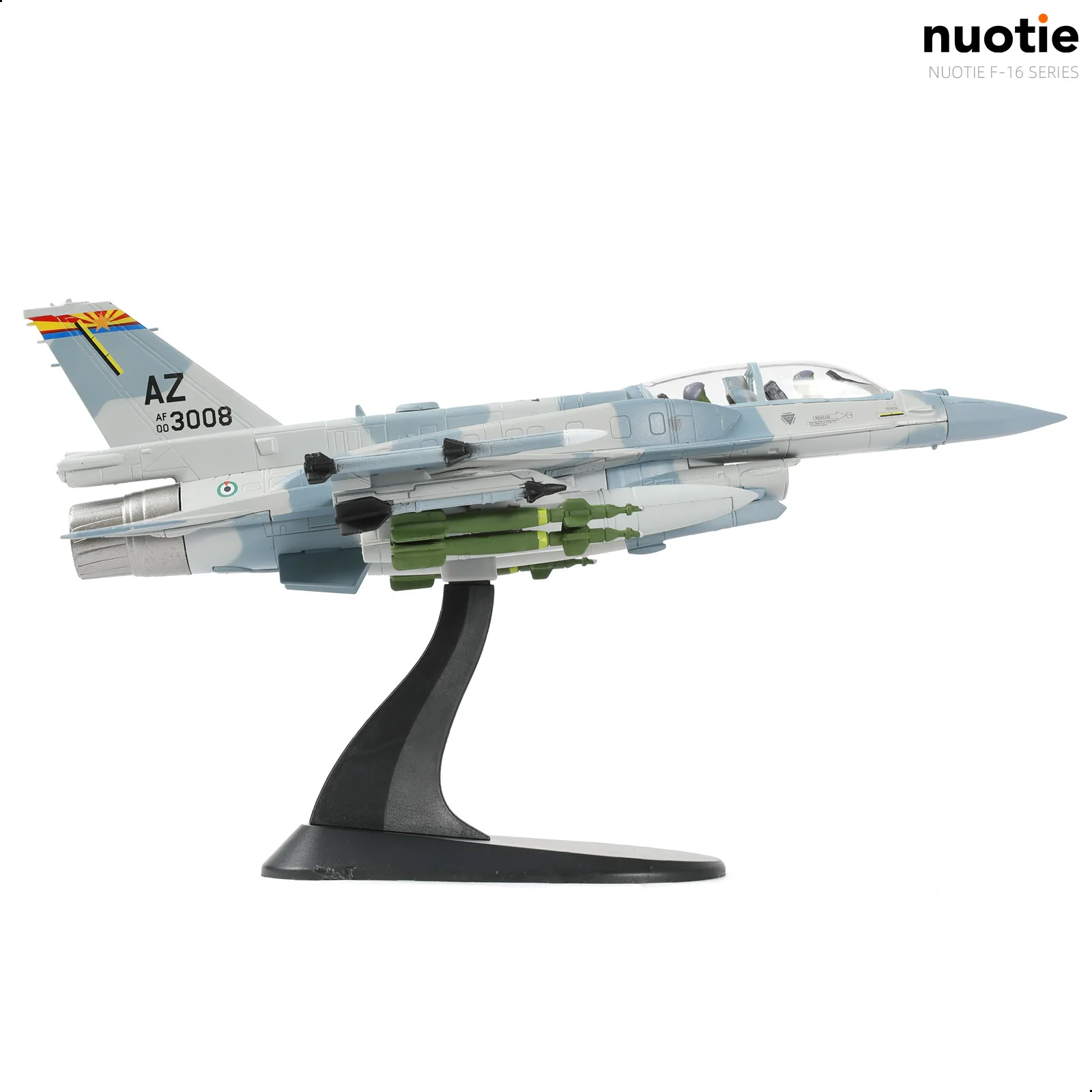

NUOTIE 1/72 F-16F Block 60 UAE Scheme Pre-Built Diecast Alloy Fighter Model with Stand Collection Gift for Adult
