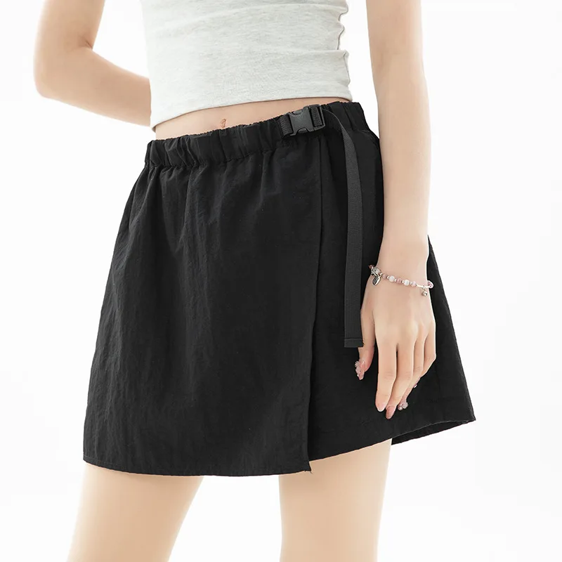 HOUZHOU A-line Half Skirt Shorts Women Outdoor Waterproof Summer Mini Skirt Pants for Women Casual Sports Korean Golf Outer Wear