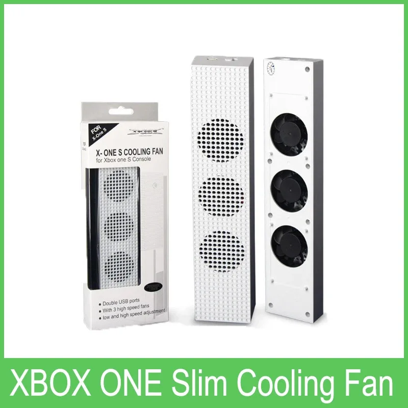 

Gaming Console Cooling Fan - 2 USB Ports Hub & 3-Speed Adjustment for Xbox One S/Slim, H/L Mode Cooler