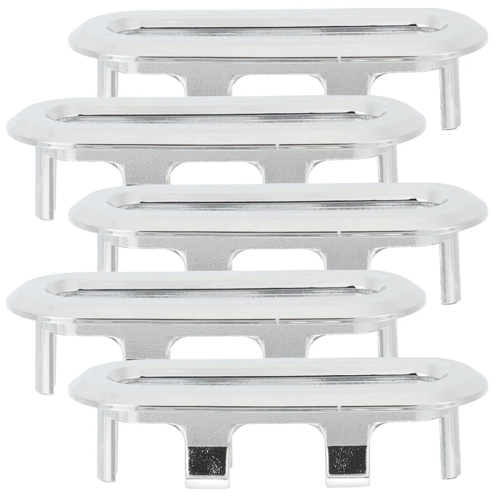 

5Pcs Replacement Sink Overflow Cap Easy to Use Wide Application Range Oval Sink Overflow Cover Ceramic Basin Hole Cover