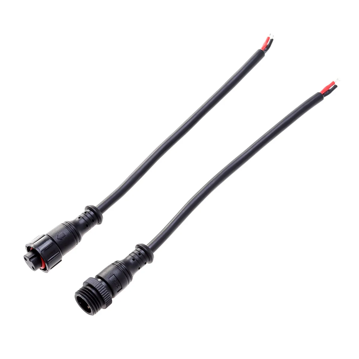 2Pcs Waterproof Plug Connector Stable Conductive Performance Wiring for Water Resistant String Light Outdoor Decoration Solar
