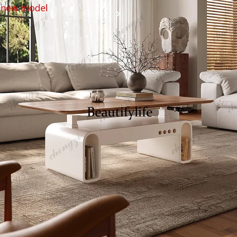 N138Simple Modern Coffee Table Decoration Living Room Nordic Aesthetic Coffee Table Writing Dinner Mesa Auxiliar Salon Furniture