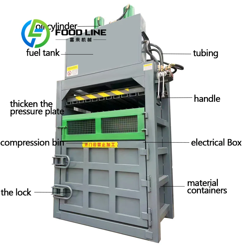 customize Heavy Duty Hydraulic Baler Metal Scrap Compactor Baling Press Machine for Recycling Factory Vertical Baler