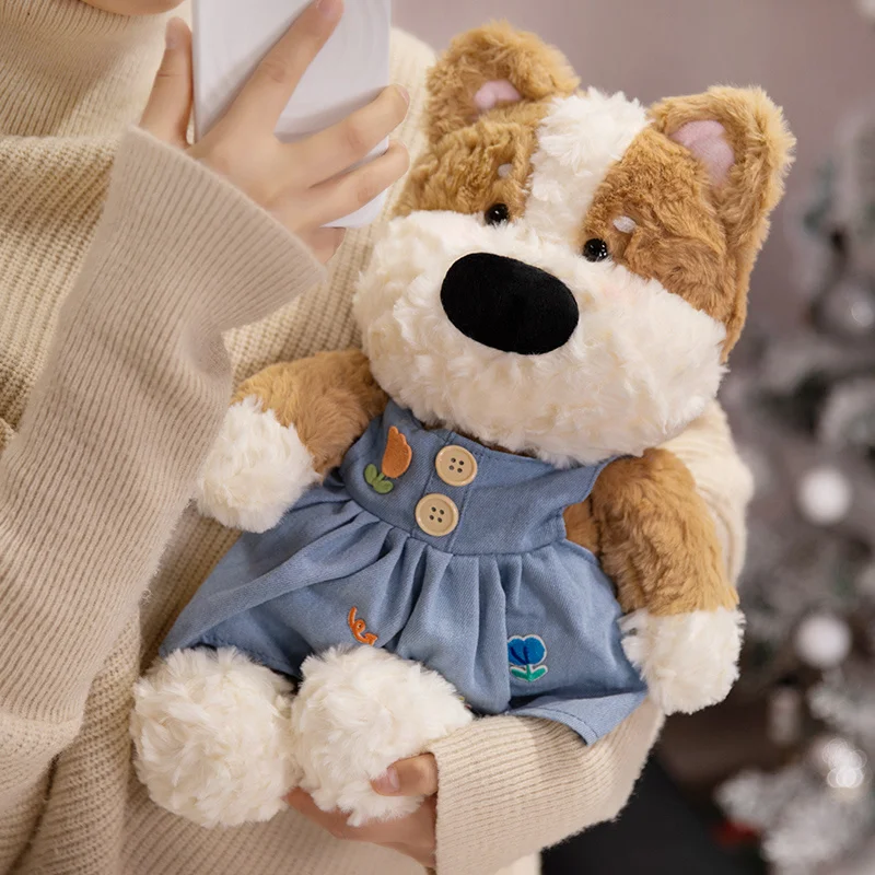 Kawaii West Highland White Terrier giocattoli di peluche simpatico cane bianco con vestiti accessori bambola divertente regalo di compleanno