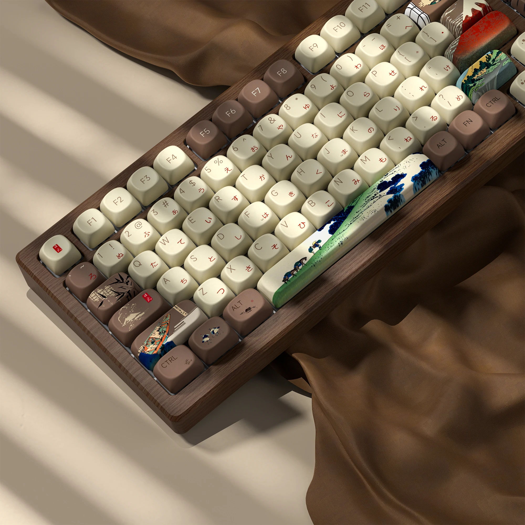 

129 клавиш Fuji Mountain PBT Keycap MOA Profile PBT Dye Sub DIY Колпачки для клавиш для игровой механической клавиатуры 61/87/104 Cherry MX Switch