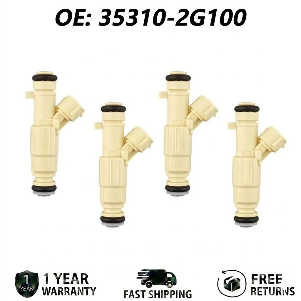 

4pcs Fuel Injectors for 2010-2013 Kia Forte 2.0L, Replacement Part 35310-2G100, Engine Nozzle Set, High Performance