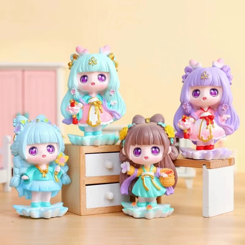 Set da 6 pezzi Figure anime in stile cinese scatola cieca giocattolo giocattoli per bambini Scatola cieca a sorpresa Giocattolo Regalo di Natale Ornamenti Figure Modello