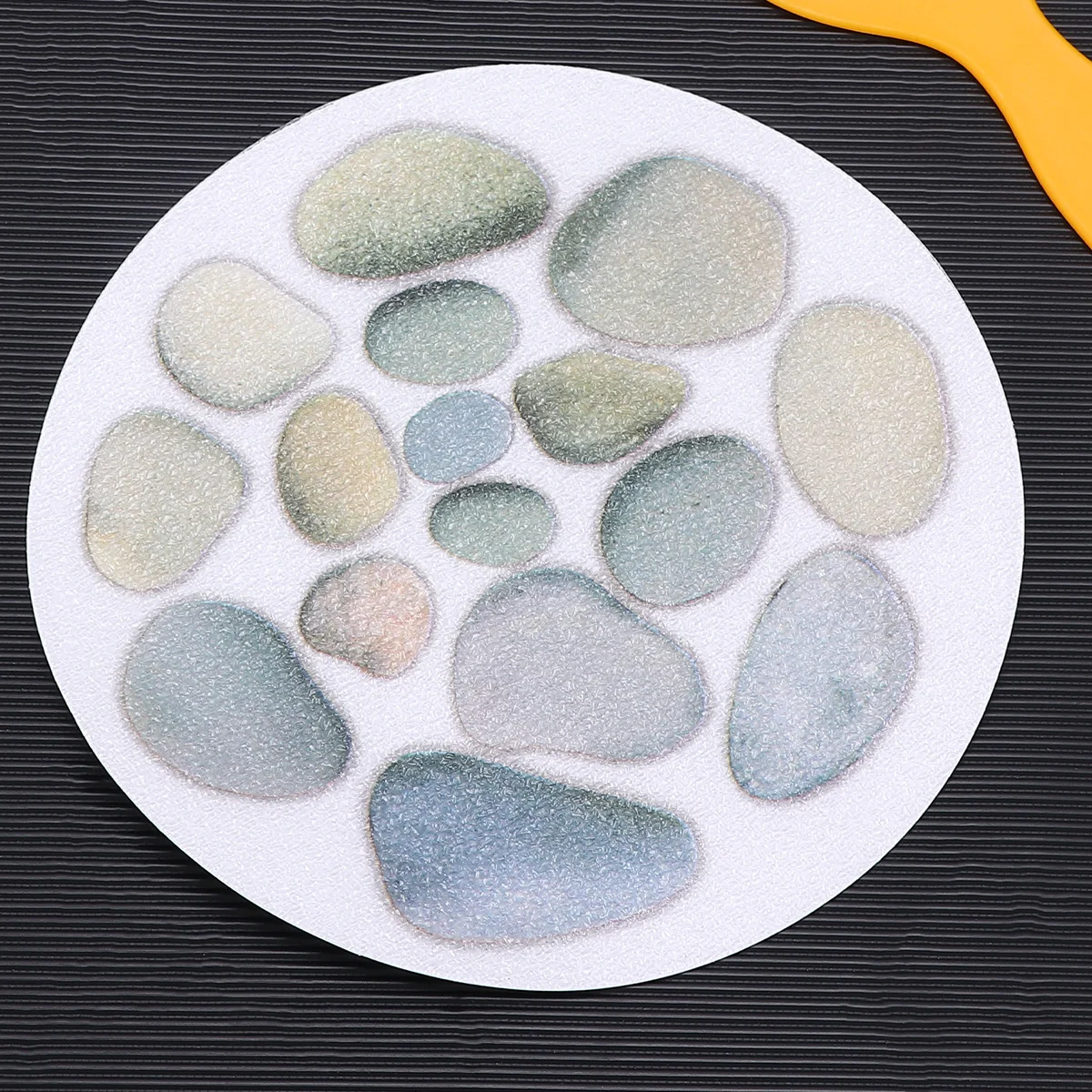 

4Pcs Anti-Slip Stickers 15Cm Stone Style Long-Lasting Grip Decals for Shower Tub Bathtub Floor Kitchen Balcony Corridor Wet