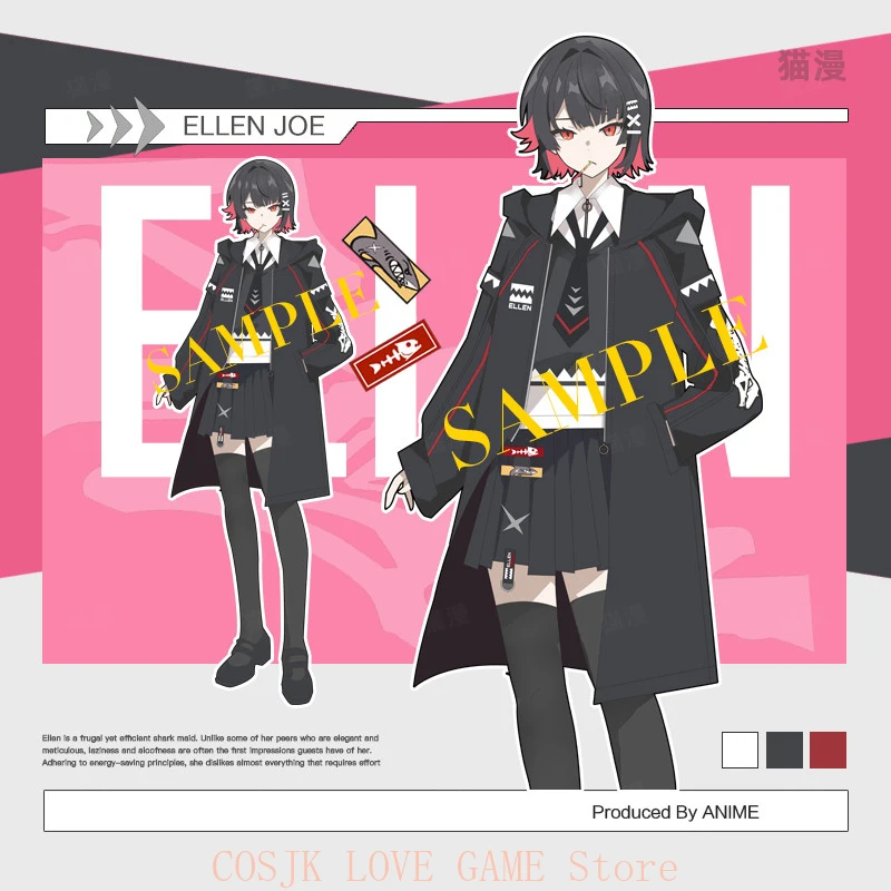 

Толстовки для косплея Game Ellen Joe Zenless Zone Zero, топы, пальто унисекс, брюки, юбка, пружины, осенний свитшот, куртка, комплект брюк