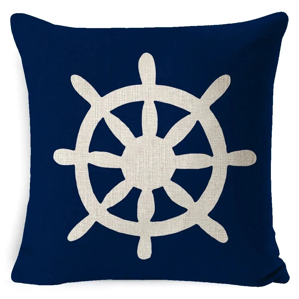 Home Decor Nautical Themed Decorative Throw Pillow Covers Pattern Cushion Cover Suitable for Sofa Bedroom Car Pillow Cover