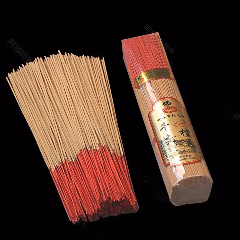 

1000sticks Elegant Household Natural Sandlwood Incense Sticks Smokeless Buddha Worship God of Wealth Bamboo Stick Incense