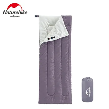 네이처하이크 구스 다운 봉투 침낭, 성인 야외 캠핑, 1 인용 초경량 휴대용 침낭, 7 ℃, 13 ℃