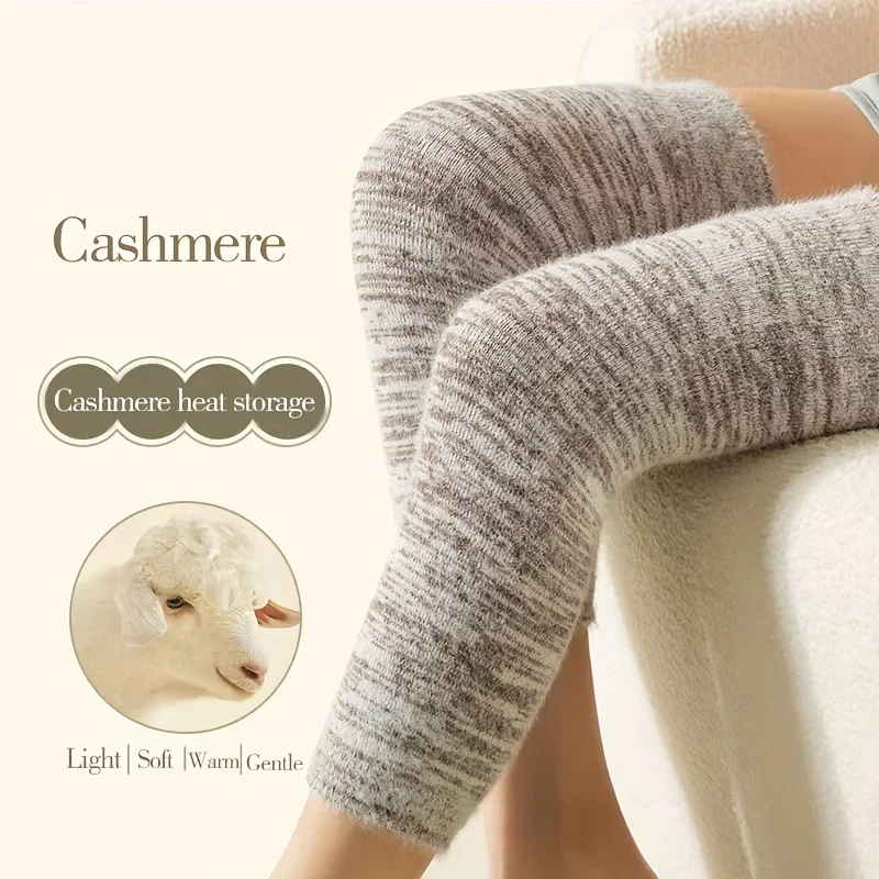 

Winter Warm Knee Pads Thickened Cashmere-Blend Non-Slip Leg Sleeves Thermal Coldproof Joint Protection Cycling Hiking Knee Brace