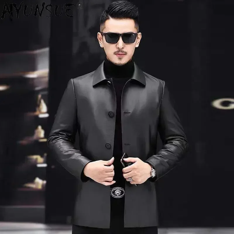 Genuine Leather Jacket Men Autumn Winter Cowhide Jackets Men's Plus Sheepskin Coat 8XL Male Custom Made Clothes Jaqueta De Couro