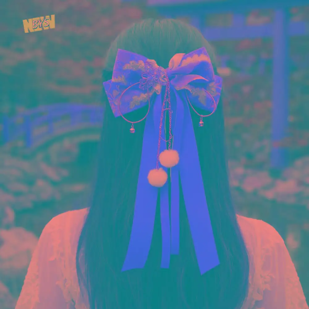 

Sweet Red Bow Ribbon Hair Clip Tassel Ribbon New Year Hairpin Pompom Chienes Style Hanfu Hair Ornamen Festival