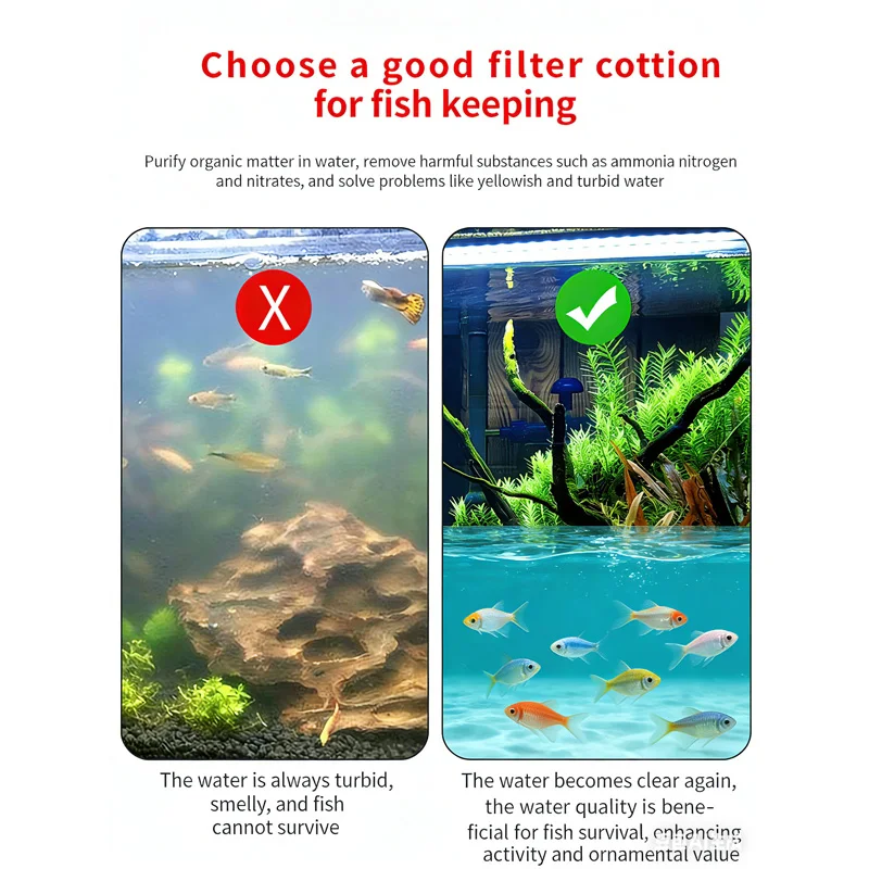 3CM Dicker Aquariumfilter Superdicker Biochemischer Filterschwamm Aquarium Fischbecken Bio-Baumwoll-Schaum Skimmer Zubehör – Detail 2