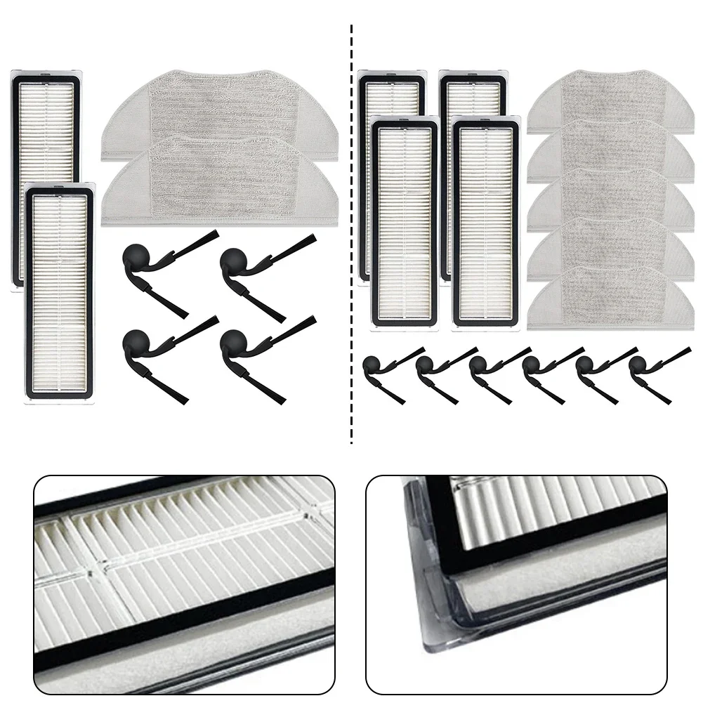 1 مجموعة ل-شاومي S40 / OV81 روبوت فراغ الجانب فرشاة فلتر HEPA ممسحة منصات عدة جهاز آلي لتنظيف الأتربة استبدال الملحقات