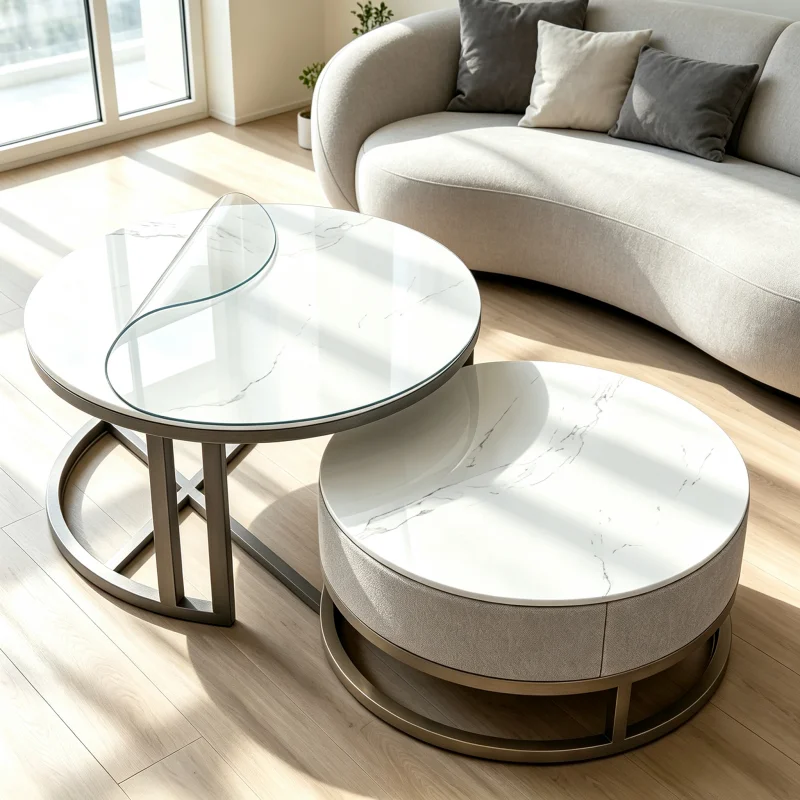 50 60 80cm Clear Round Table Mat 0.7mm Waterproof PVC Tablecloth Protector Transparent Desk Pad Dining Table Cover Home Decor view 5