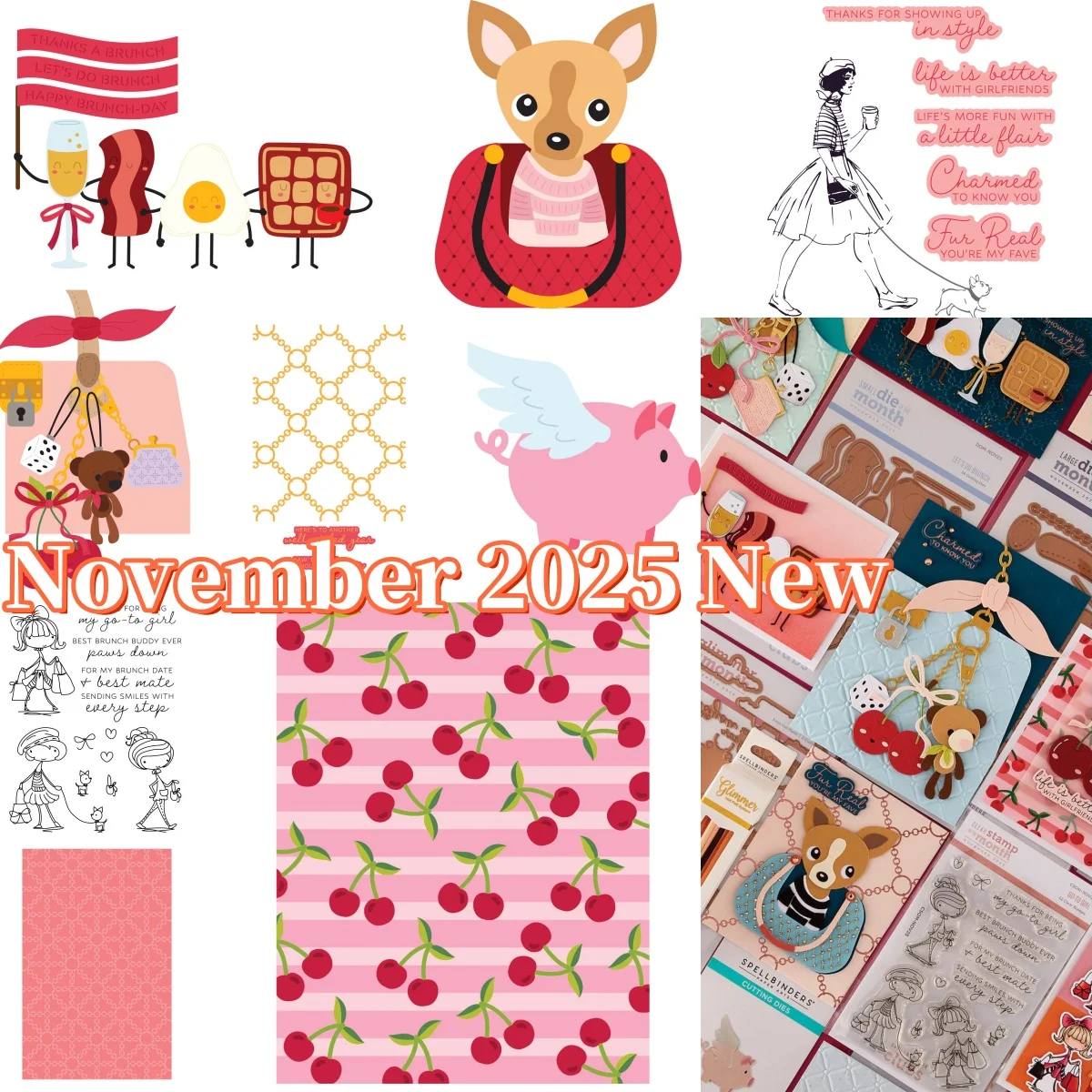 

November 2025 New Cherry Girl Life Stamps Metal Cutting Dies Stencil Hot Foil Wax Stamper For DIY Scrapbook Craft Greeting Card