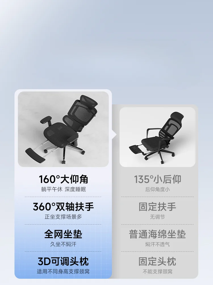 

The human body is sedentary and comfortable, and the waist protection project office can lie down on the computer chair.