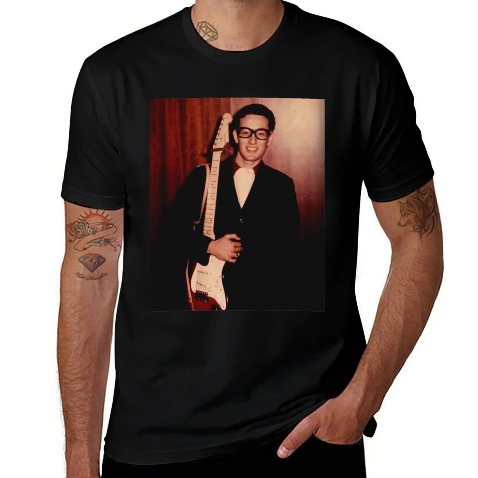 Buddy Holly 19 T-Shirt Casual Lightweight Short Sleeve Top T-Shirt