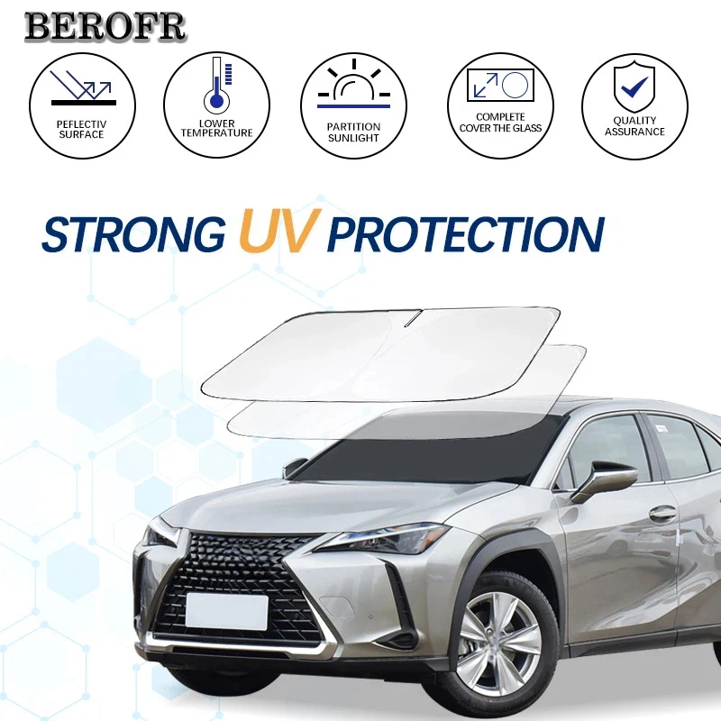 Windshield Sun Shade For Lexus UX 250H UX F Sport UX200 300 Sunshade Sun Visor Protector Foldable Blocks UV Rays Keep Car Cooler