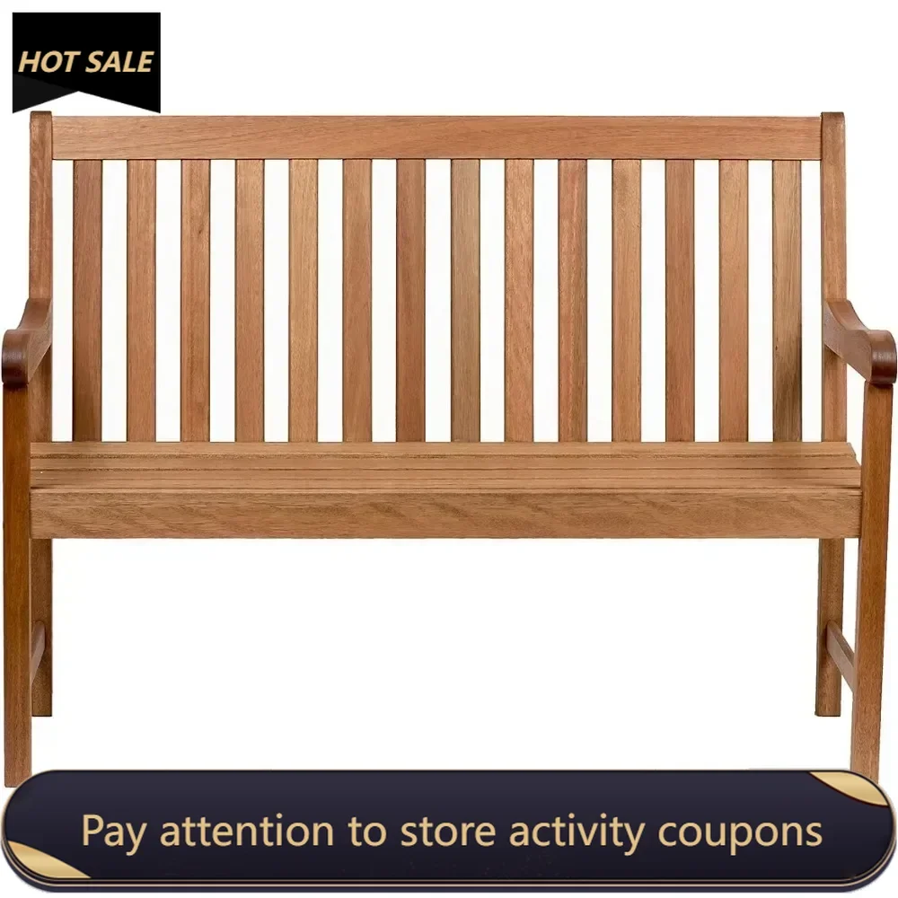 

4-Feet Patio Bench | Eucalyptus Wood | Ideal for Outdoors and Indoors Folding Aluminium Ladders Light Brown Garden Benches