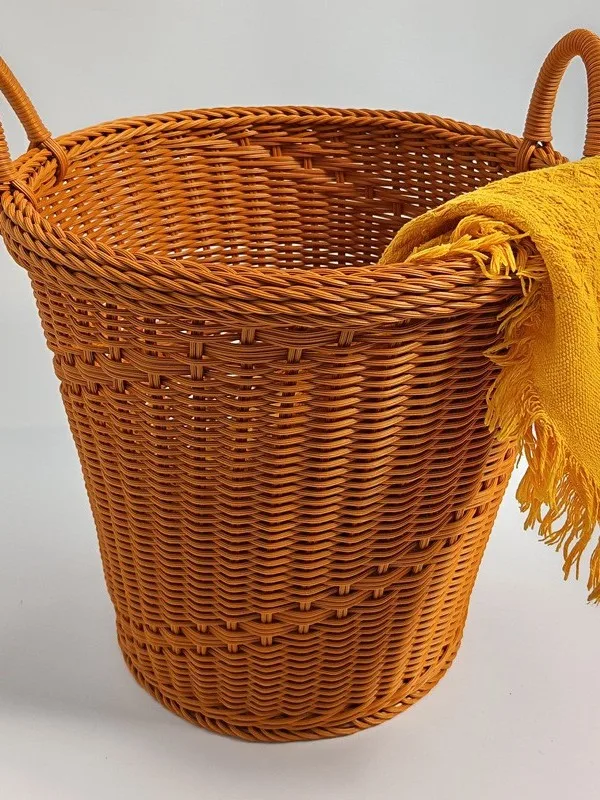 

Плетеная корзина для белья глубокая, большая вместимость, для хранения одежды, для ванной комнаты, для домашнего использования, органайзер для грязного белья