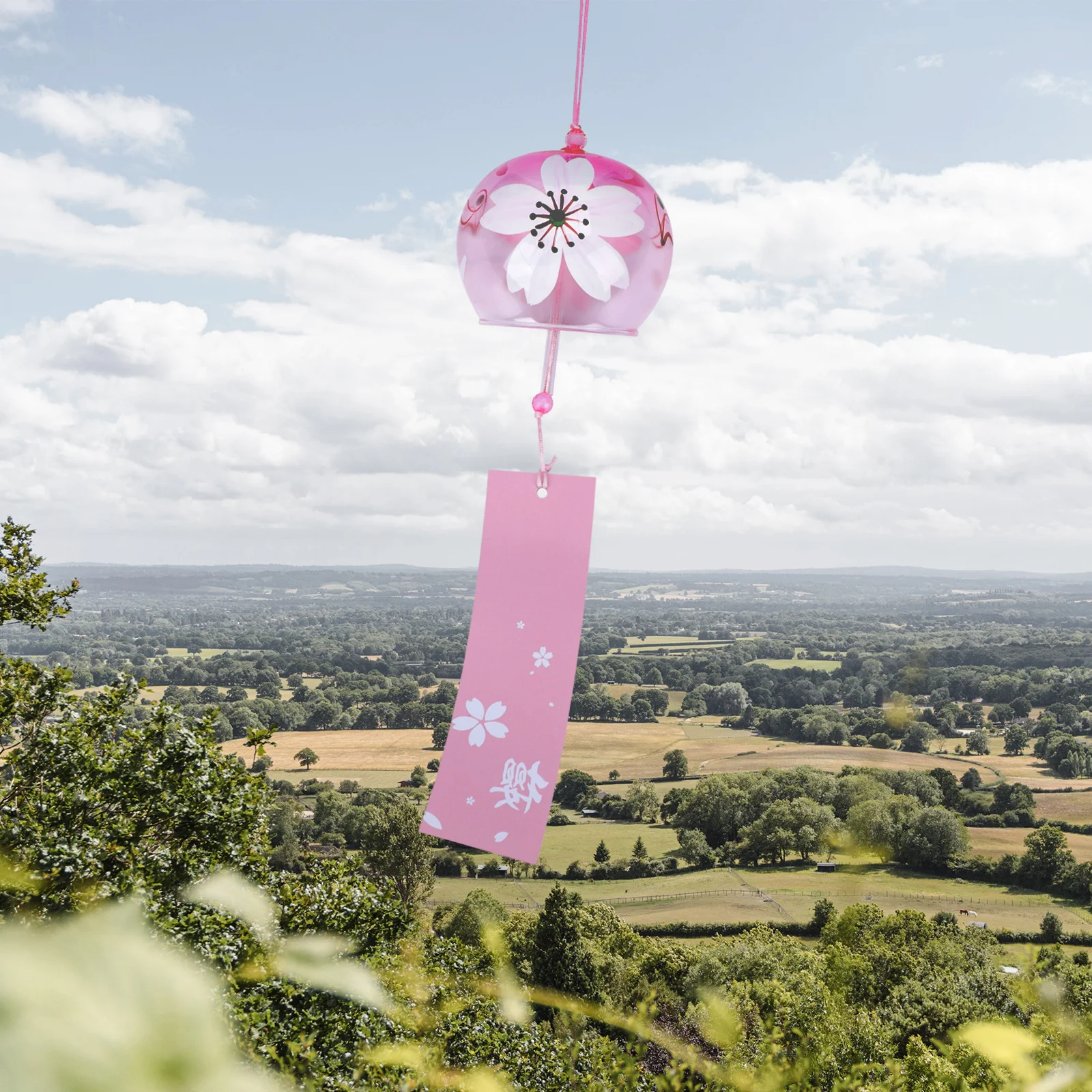 

1Pcs Creative Glass Wind Bell Festive Decorative Wind Chime for Garden Wall Door Hanging Household Decoration Fair-Sounding