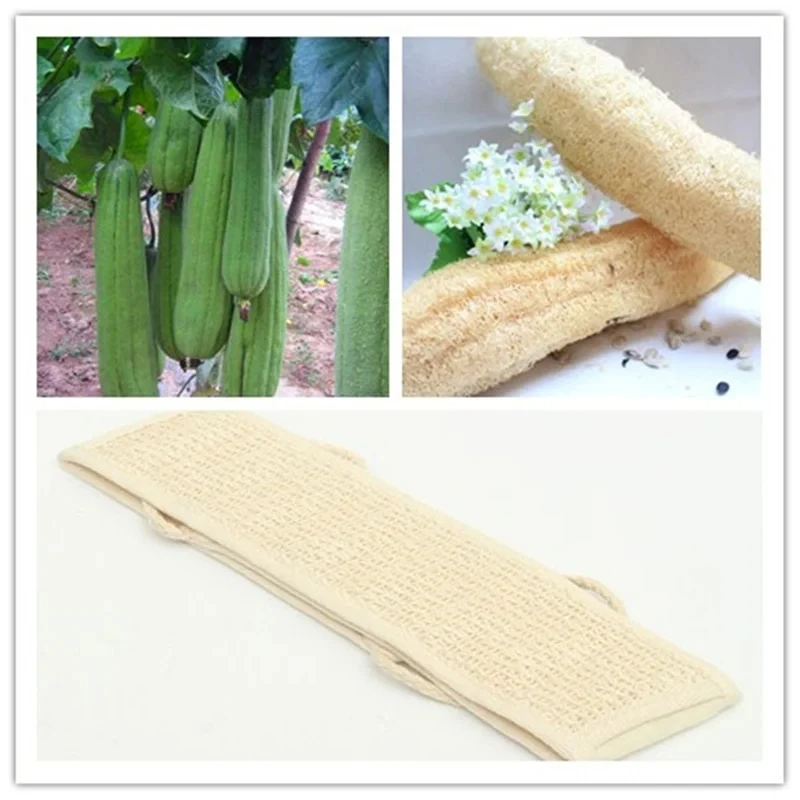 1 PC NATURAL Soft Exfoliating Loofah สุขภาพผิวเครื่องมือทําความสะอาดอาบน้ํา Unisex นวดสปา Scrubber ฟองน้ําสายคล้องคอ