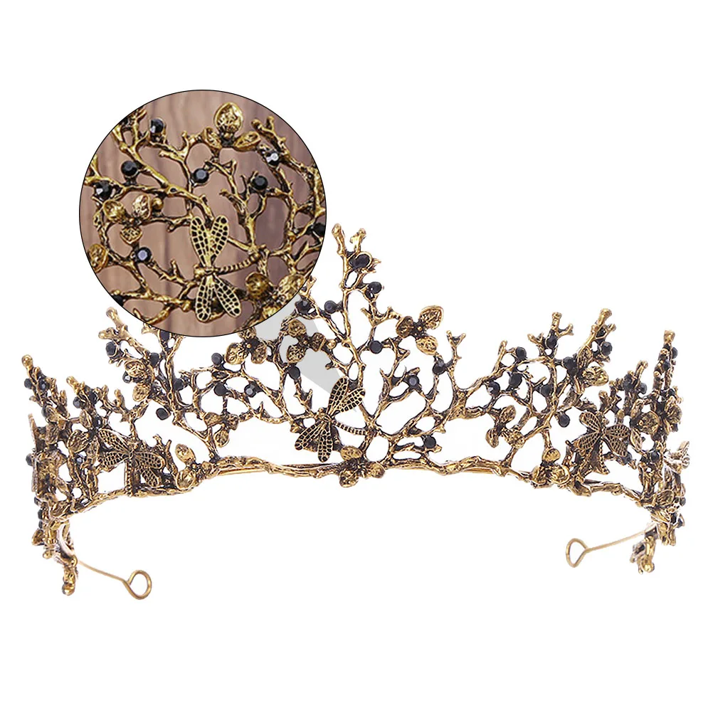 

Vintage Crown Crystal Wedding Hair Accessories Bridal Party Delicate Elegant Headdress Retro Style Long Wear Fashionable Unique