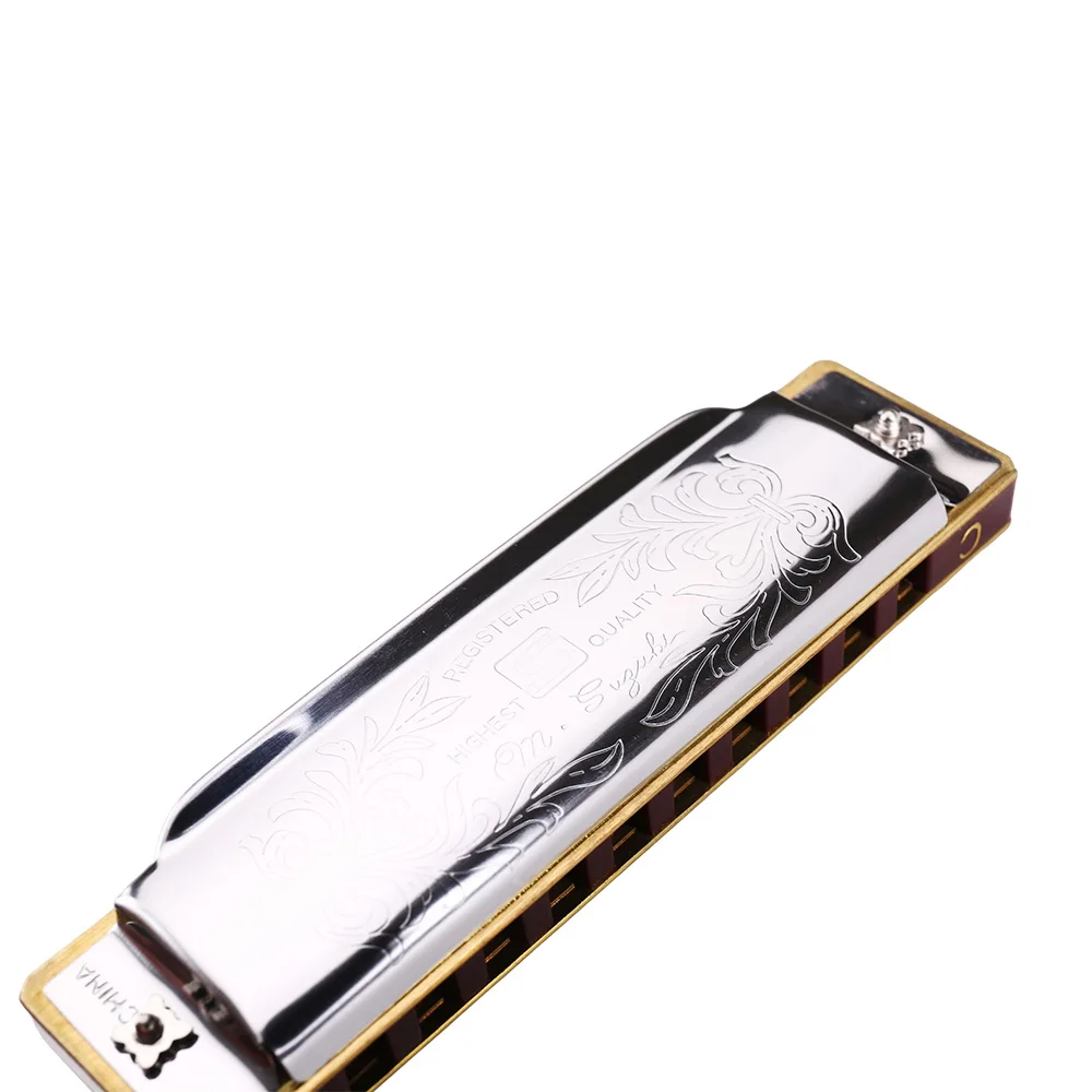 Suzuki Harmonica Folk Master 1072 Standard Beginner 10 Hole 20 Tone Diatonic Key of C A D E F G