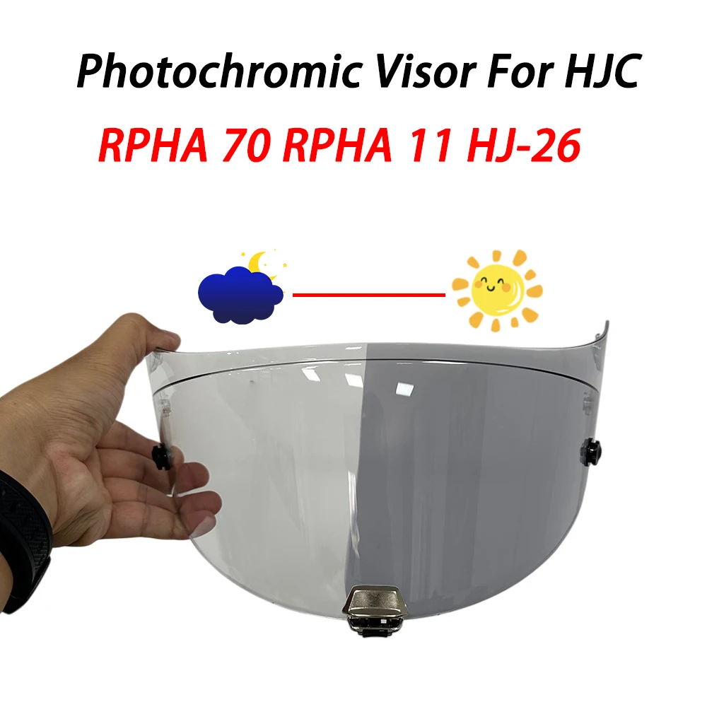 Photochromic Helmet Visor for HJC RPHA 70 RPHA 11 HJ-26 Motorcycle Helmets Lens Shield Glass Viewfinder Screen Accessories