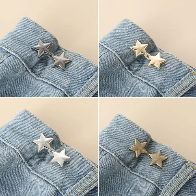 1 Stück Verstellbare Taillenschnalle Jeansknöpfe Abnehmbare Metallknöpfe Taillenverengung Kleidungszubehör Kein Nähen Erforderlich – Detail 6